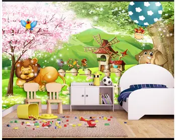 

Custom 3d wallpaper 3d wall murals wallpaper Children 's Paradise Animal mural Story Cartoon wallpaper Children 's House Mural