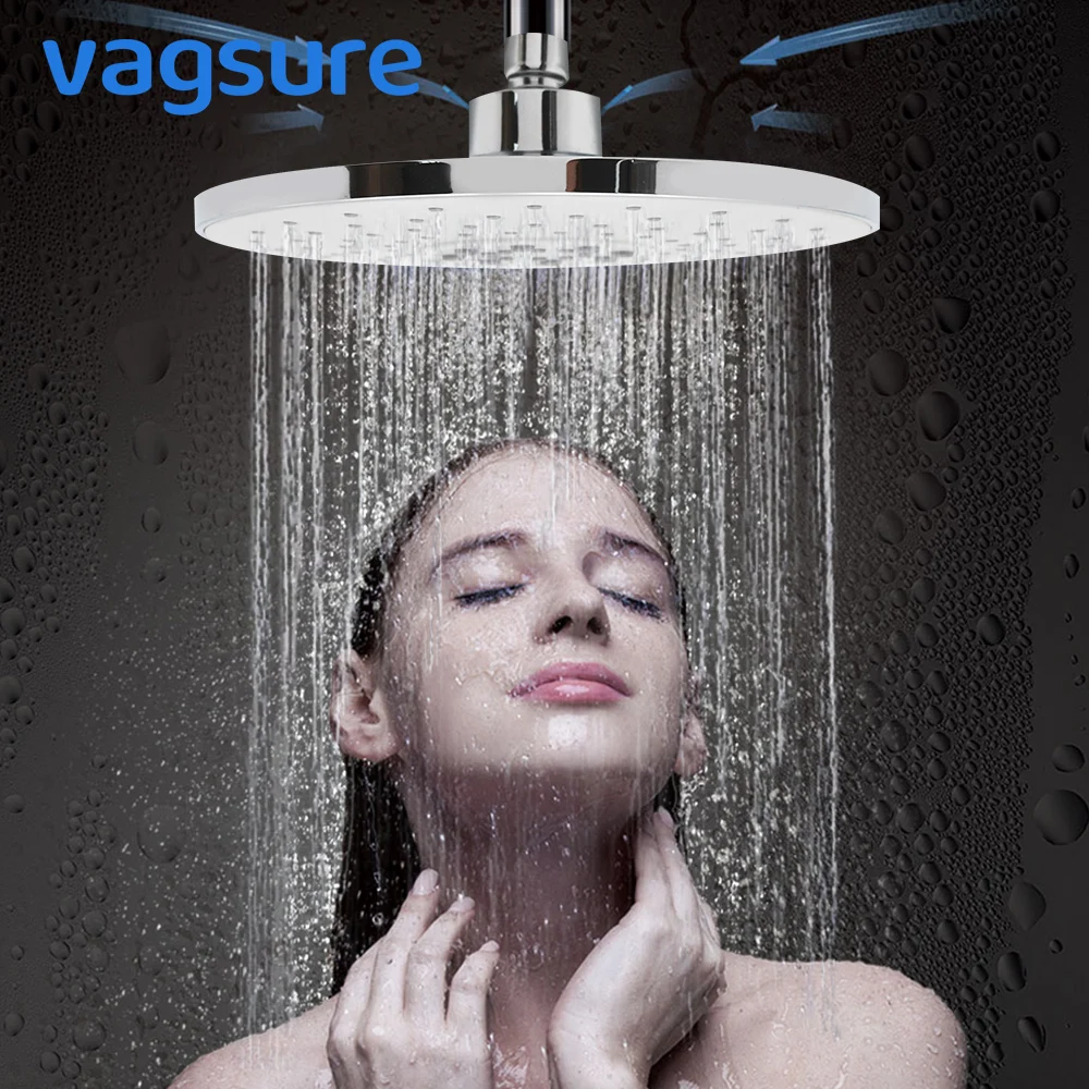 

G1/2 Connector ABS Round Rainfall Top Shower Head Sprayer High Pressure Shower Jets For Bathroom Top Spray Shower