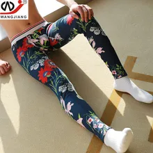 WJ Брендовые мужские кальсоны плюс бархатные Мужские Теплые Штаны эластичная линия мужской моды сексуальное нижнее белье из хлопка обтягивающие леггинсы подштанники