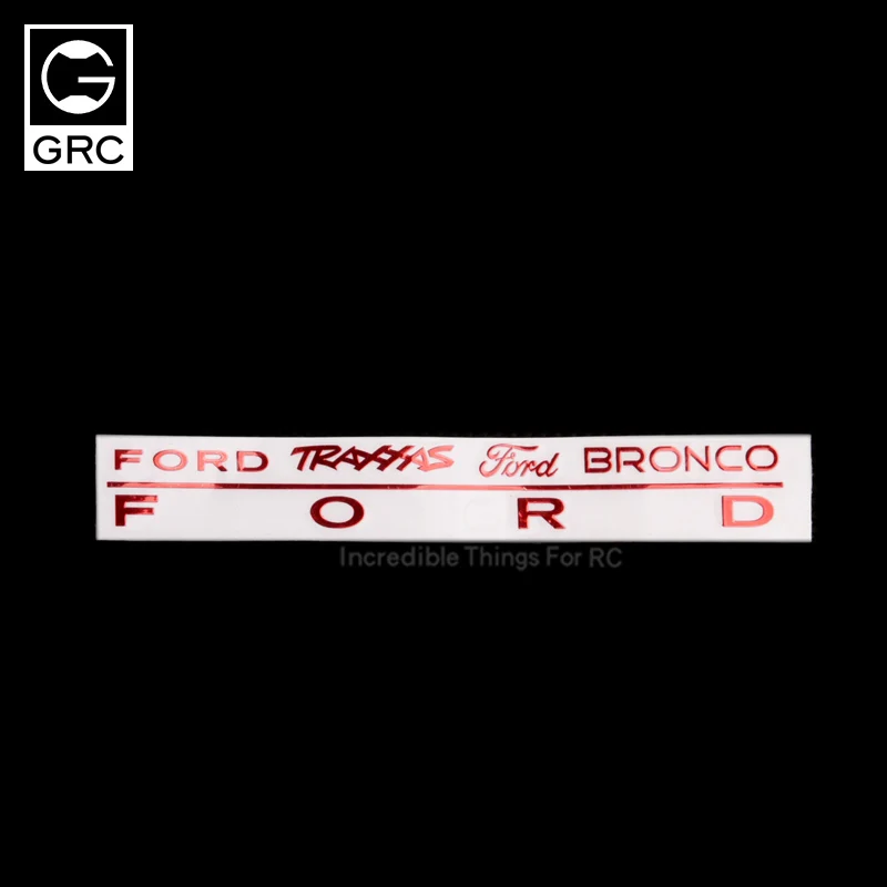 

TRX4 Metal Red Logo Stickers for 1/10 Traxxas TRX-4 Ford Bronco