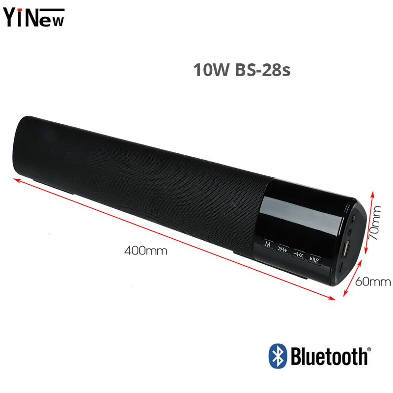 Портативная Bluetooth Hi Fi акустическая система беспроводной Саундбар 10 Вт ПК ТВ