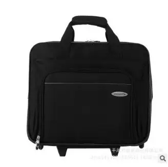 Мужская деловая сумка для ручной клади на колесиках, мужские сумки на колесиках, чемодан для путешествий, чемодан для ноутбука, чемодан на колесиках, чемоданы - Цвет: black