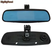 Bigbigroad для Honda VEZEL зеркало автомобиля камера-видеорегистратор регистраторы синий экран двойной объектив видео регистраторы с оригинальным кронштейном