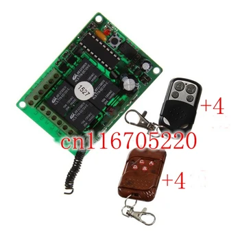 

DC12V 10A 4CH Door Alarm Motor Light Wireless Remote Control Switch,Radio Controller,8 Transmitter &1Receiver With Learning code