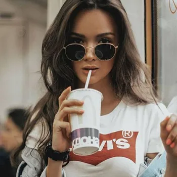 

Classic Polarized oval Sunglasses Women Vintage Round Mirror Lens Men men sunglasses feminine glasse shades for women Brand 2019