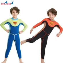 Детские неопреновые гидрокостюмы 2,5 мм для дайвинга, купальные костюмы для мальчиков и девочек, купальные костюмы для дайвинга с длинными рукавами для детей, купальные костюмы