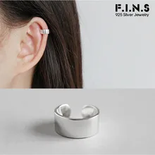 F.I.N.S 1 шт. 925 серебряные серьги на клипсах Модные Простые Серебряные серьги на 925 клипсах серьги без пирсинга одиночные клипсы для ушей