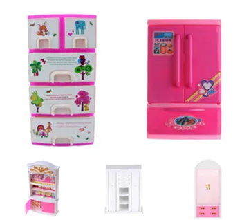 

Baby Toys Pink White Closet Wardrobe Cabinet For Girl Doll Girls Princess Bedroom Furniture Hot Toys Accessories Gifts