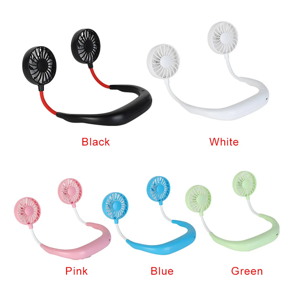 

Hanging Neck Fan Portable Fan Plastic Multicolor Charging Cute Gift Cooling Fan Outdoor Air Conditioning Desktop Lazy Fan