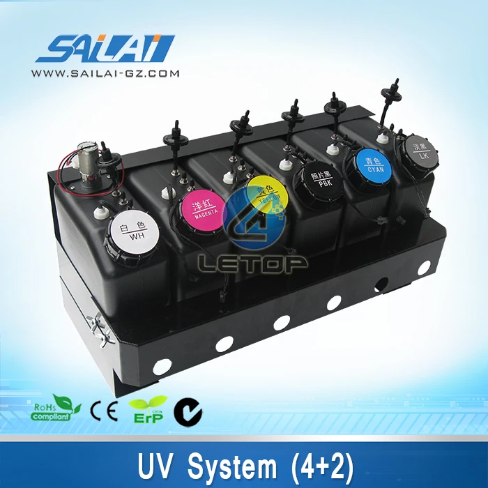 

Hot sale!! ciss ink tank for uv printer machine(CMYK+white ink+Varnish)