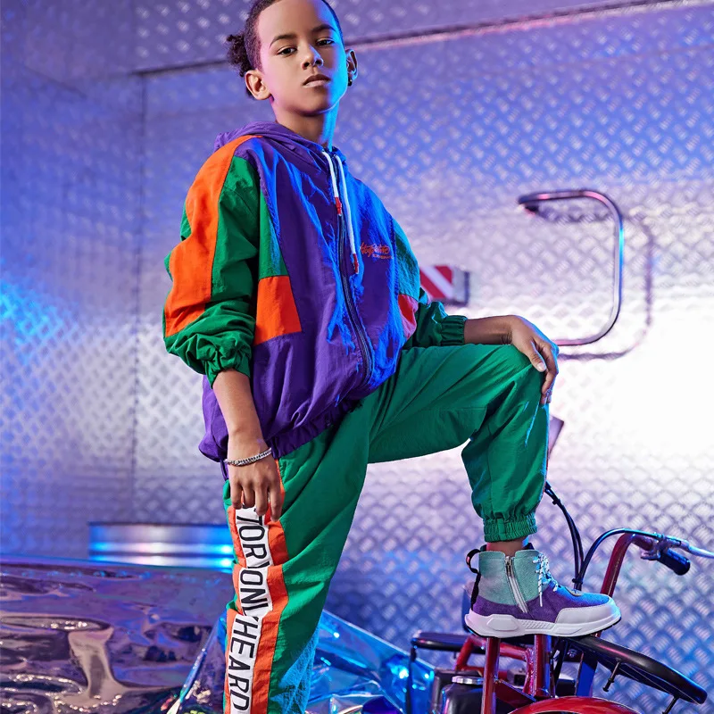 

The new boy hiphop jazz dance costumes children's hip-hop loose long-sleeved suit autumn Korean children wave of hip-hop