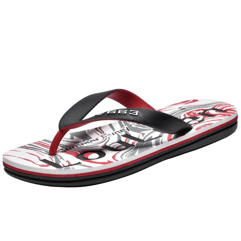 Г. летние мужские шлепанцы больших размеров летняя пляжная мужская обувь модные мужские вьетнамки сандалии обувь для верховой езды на воде мужские шлепанцы 39-44 - Цвет: Красный