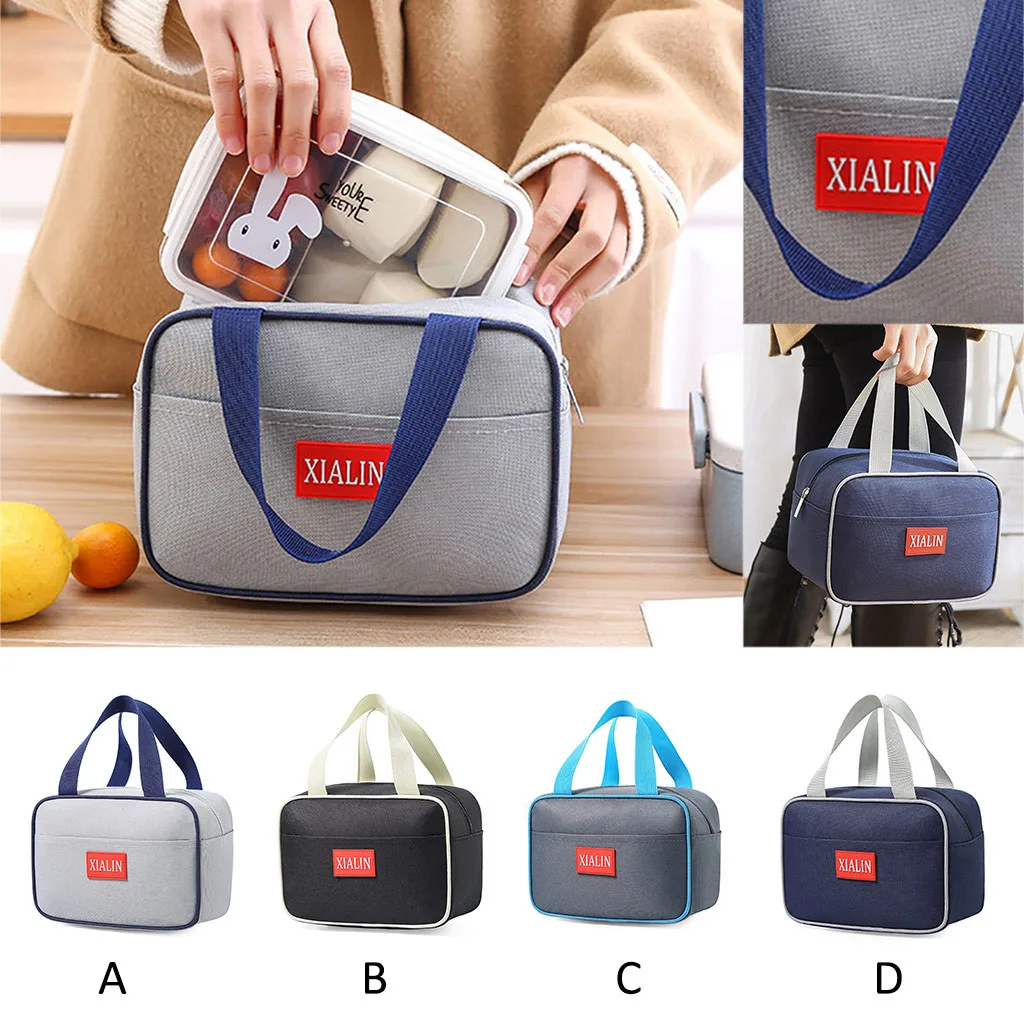 

2019 New Portable Lunch Bag Tote Picnic Thermal Insulated Cooler Zipper Organizer Lunch Box