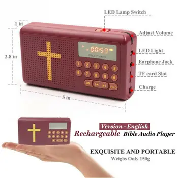 

Bible Audio Player Electronic English Version Talking Listen Gift Rechargeable