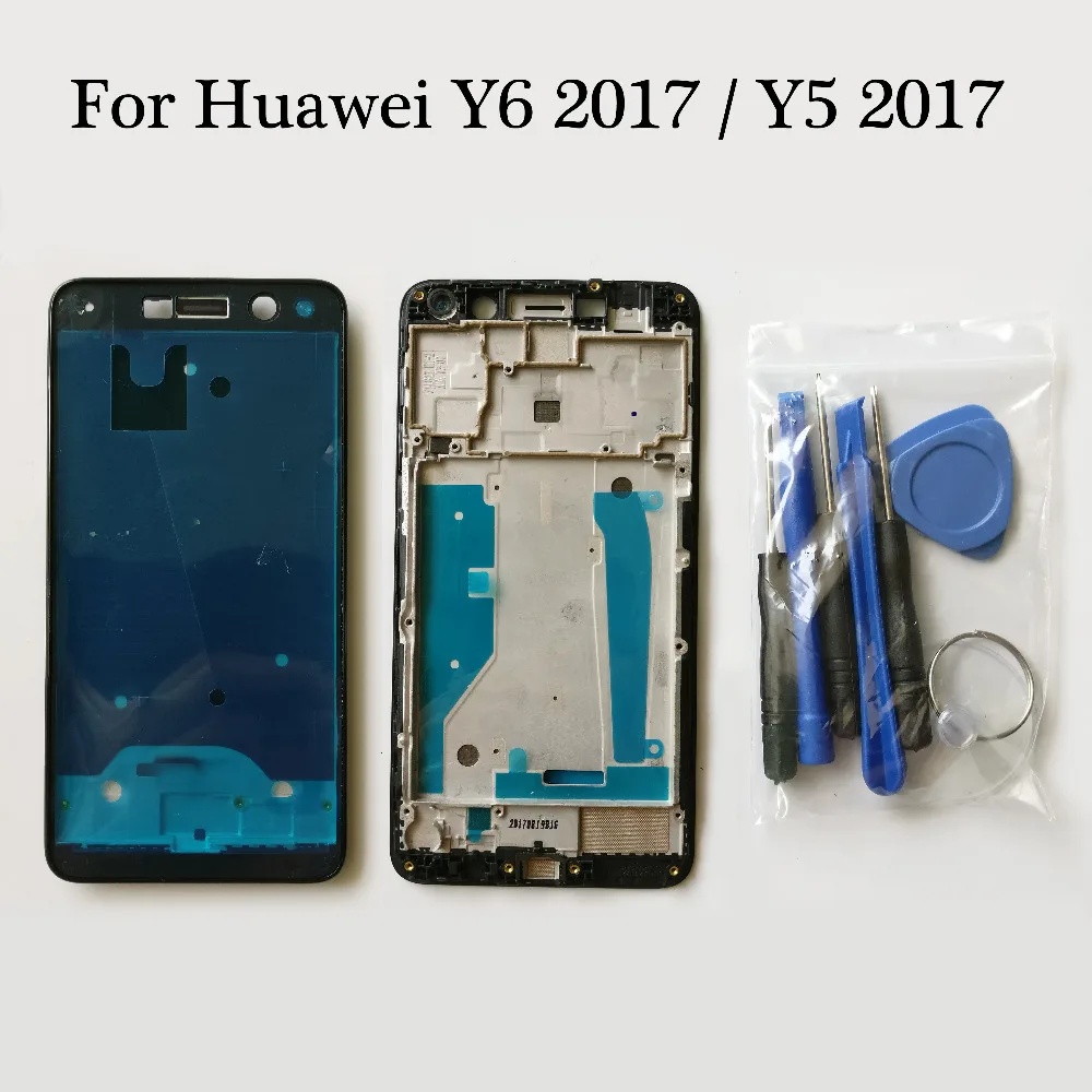 

For Huawei Nova Young 4G LTE / Y6 2017 / Y5 2017 Front Housing Chassis Plate LCD Display Bezel Faceplate Frame Tools ( No LCD )