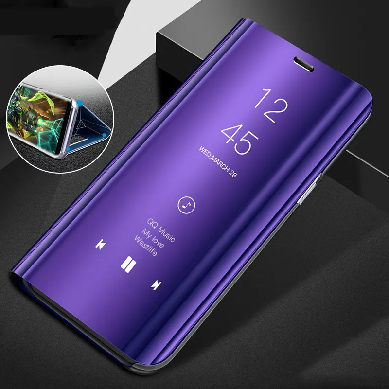 

Mirror Smart Phone Case For Samsung Galaxy Note 9 10 Plus View Flip Cover For Samsung Galaxy S10 A70 A50 A40 M20 A9 A7 2018 A20E