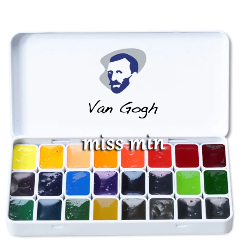Ван Гог 24-цвет 40 цветные акварельные пигменты Inport Нидерланды акварельная картина 0,8 мл мини-упаковка