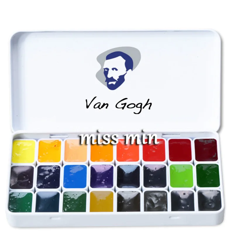 Gogh Aquarela Pigmentos Inport Holanda Pintura 0.8ml Mini Embalagem Van 24-cor 40-cor