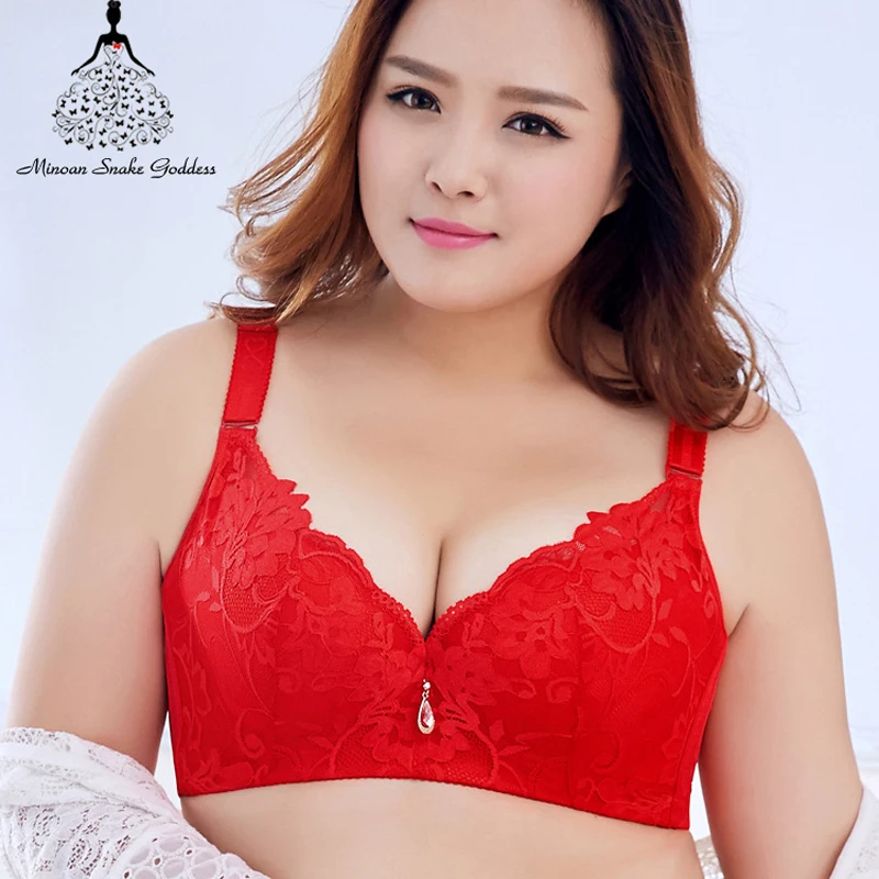 Push Up Bra For Women Plus Size Brassiere Sexy Lace Bralette BH Lingerie Underwear Big Size 44 46 48 50 sostenes mujer grande Push Up Bra For Women Plus Size Brassiere Sexy Lace Bralette BH Lingerie Underwear Big Size 44 46 48 50 sostenes mujer grande