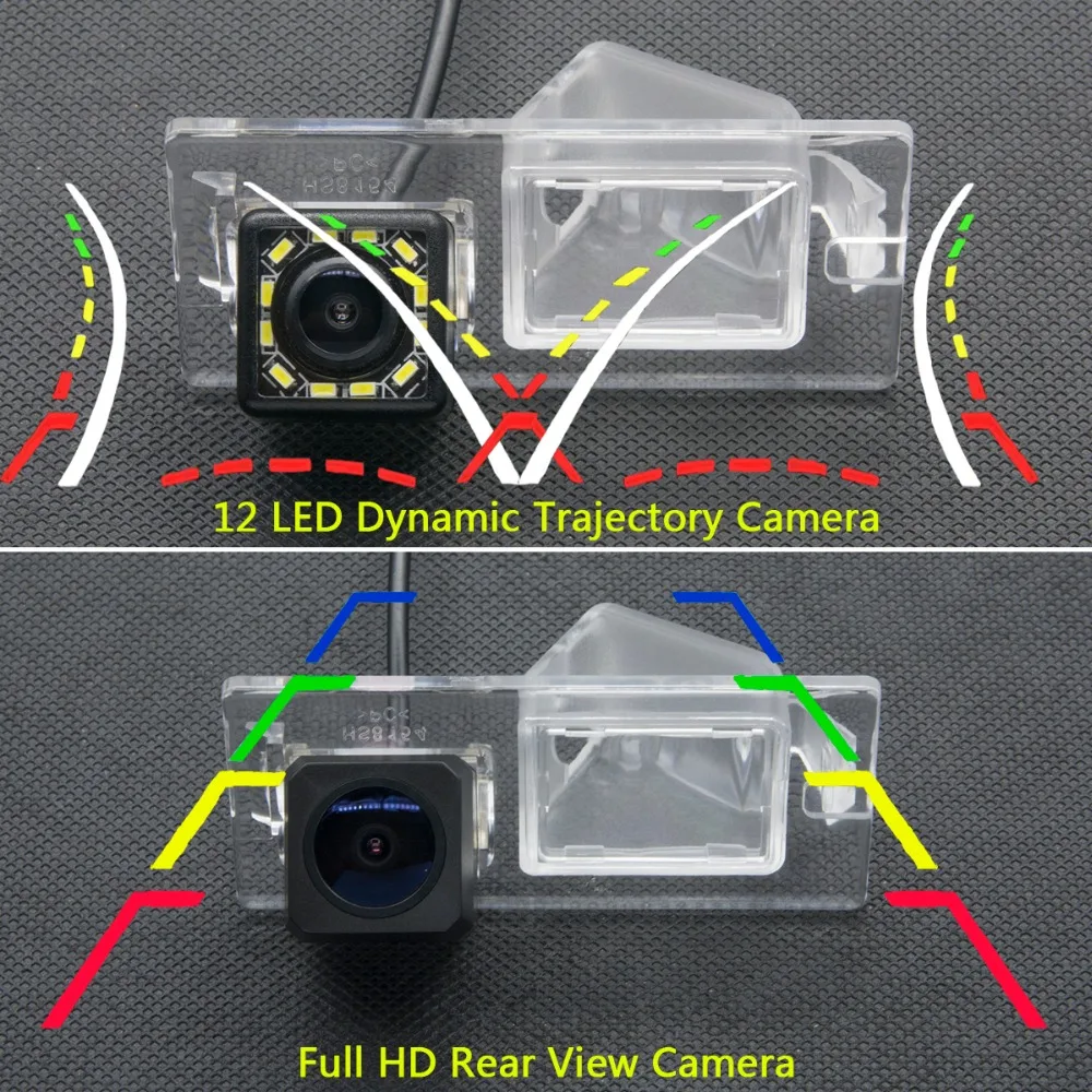 12 светодиодный автомобильный резервный траектория движения заднего вида Камера для Fiat Freemont 500 Dodge Journey JCUV 2010 2011 2012 2013
