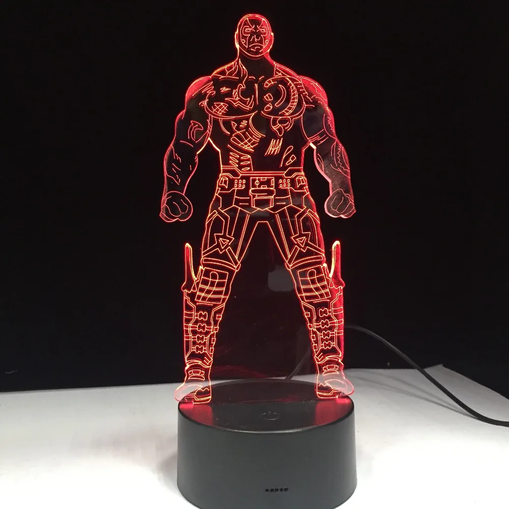 

Arthur Sampson Dougla Drax the Destroyer Guardians of the Galaxy 3D LED Lamp 7 Colors Change Drop Shipping Service