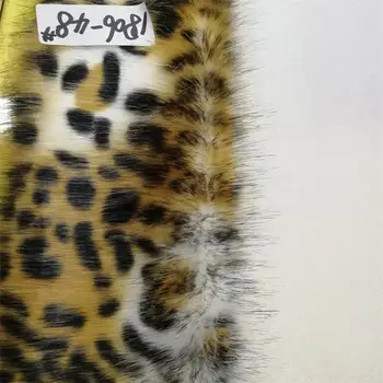 

Imitation animal skin plush leopard hair cloth environmentally friendly DIY high imitation water mink fur(25-40mm pile long)