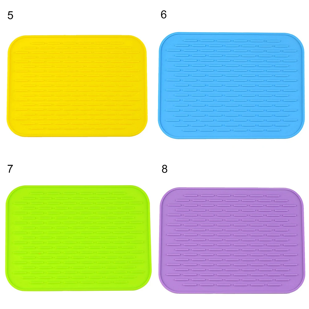 New Kitchen Silicone Heat Resistant Table Mat Non-slip Insulation Pot Pan Holder Pad Cushion Kitchen Pastry Bakeware Mats Placem