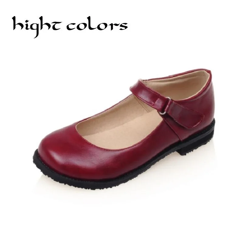 

Fashion New Sweet Womens Round Toe Casual Flats Buckle Mary Jane Girls Ballet Flats Shoes For Women Plus Size 33~43 Black/Beige