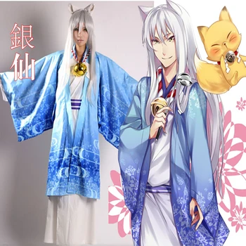 

Full set Kokkuri-san kimono costume anime cosplay cos clothing men women halloween Costumes 6 in 1