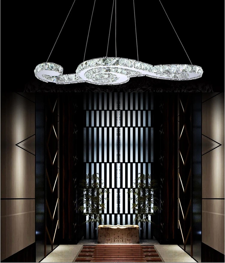

2017 music sample design LED crystal chandelier light for restaurant bar decoration