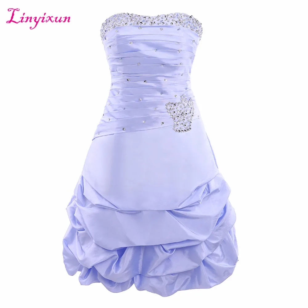 Linyixun Real Photo High 2017 Sweetheart Cute Pretty Ruffles Short