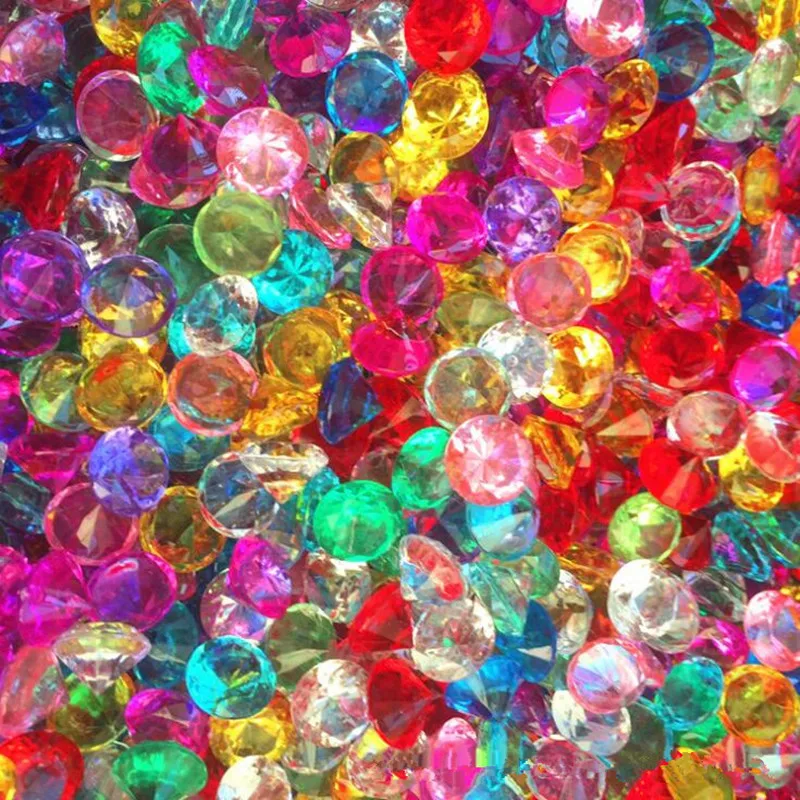 Красочный пиратский реквизит для косплея, 20 мм, искусственный бриллиант, драгоценности, сундук с сокровищами, пират, акриловые кристаллы, драгоценные камни для детей, для дня рождения - Цвет: mix colors