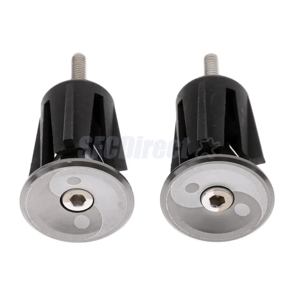 1 Pair Aluminum Alloy Bike Handlebar End Plugs Mountain Road Bicycle Cycling Handle Bar Grips Caps Stoppers 