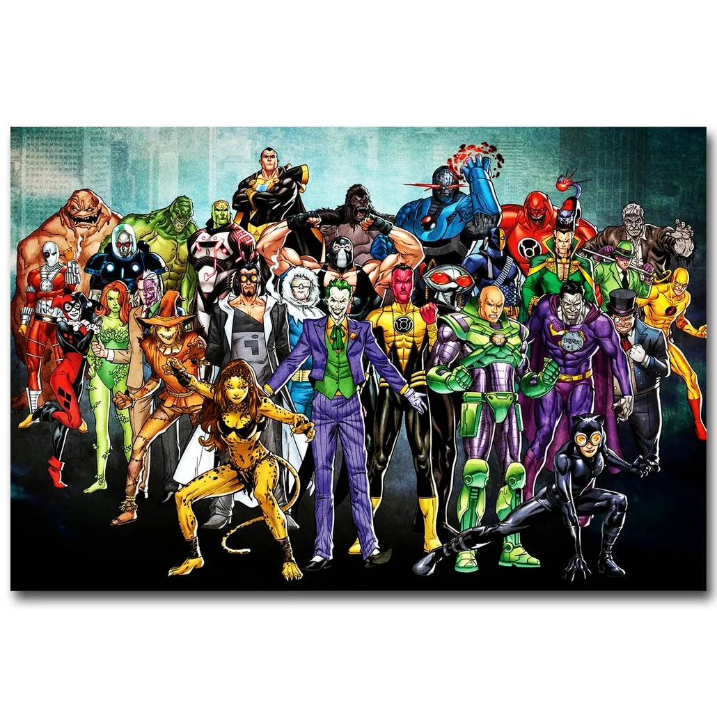 Superhero Batman The Animated Series Silk Fabric Poster 13x20 24x36 inch Joker 