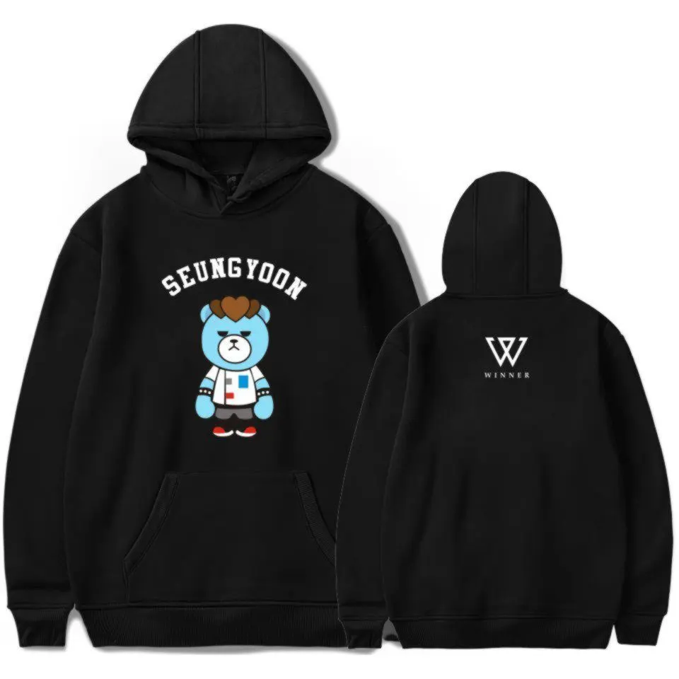 Two Step WINNER Hoodie Print SEUNG YOON JIN WOO TAEHYUN MINHO Fashion Sweatshirt With Hat | Мужская одежда