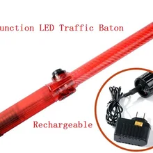 Перезаряжаемые Стиль светодиодный трафик Предупреждение Батон с свистки аварийного Ann Glo палочки