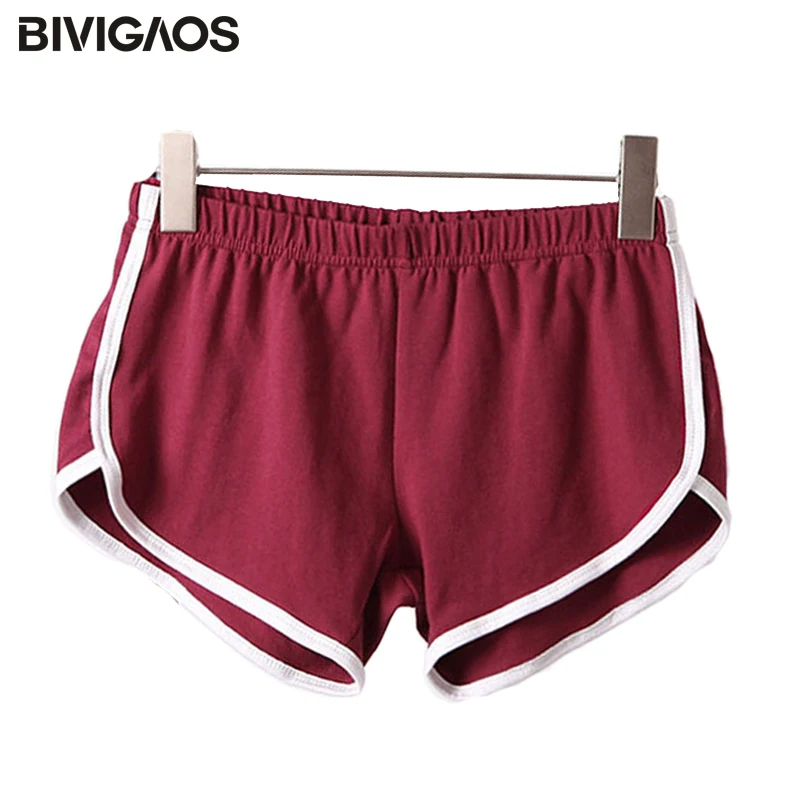BIVIGAOS Womens Fashion Home Workout Shorts Female Casual Shorts Slim