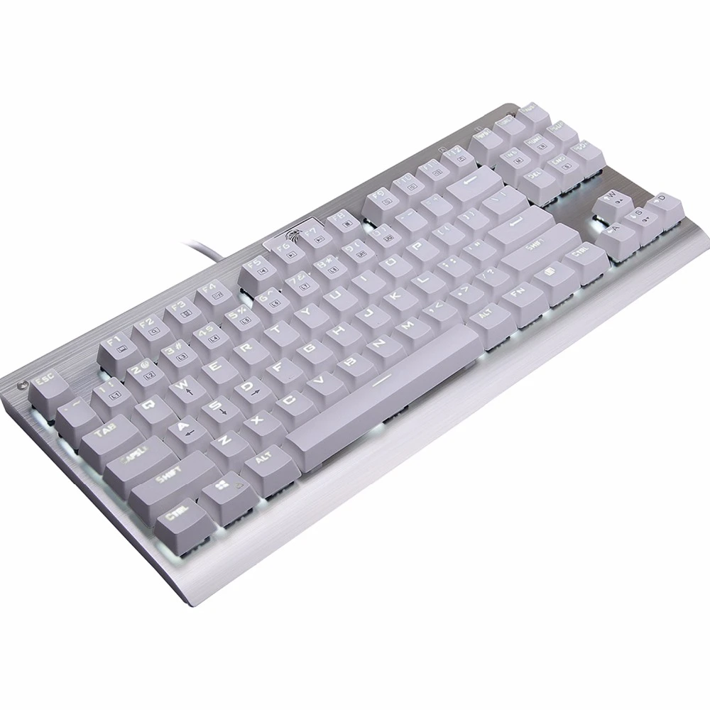 Z 77 Eagle TKL Mechanical Keyboard White Light Anti Ghosting no Numpad Aluminum Gaming Keyboard