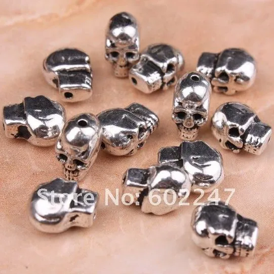Бесплатная доставка тибетские серебряные голова черепа разделители свободные