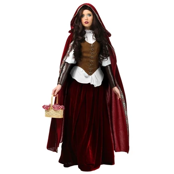 

Deluxe Medieval Woman Red Riding Hood Costume Puts You Into The Lead Role In Adventure Fairy Tale Unique Halloween Cosplay