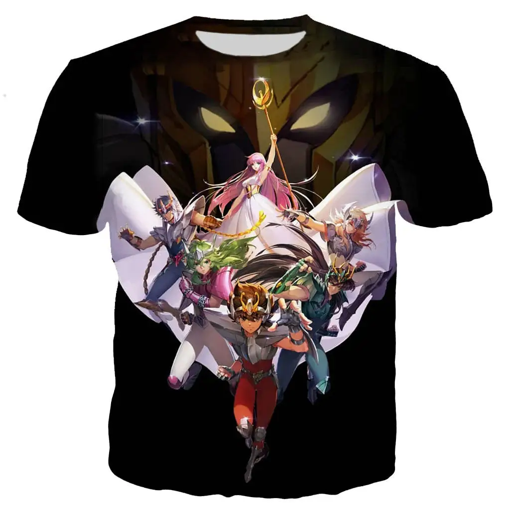 Новейшие футболки с аниме «Сейя», мужские/женские футболки с 3D принтом, футболки с коротким рукавом в стиле Харадзюку, уличная одежда, топы - Цвет: 07