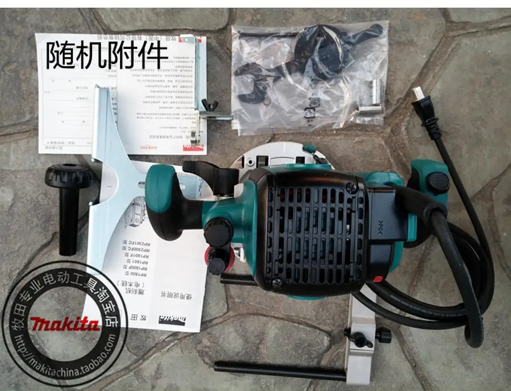 Makita мощный деревянный фрезерный RP2301FC(станок для резьбы) 2100 Вт 9000-линейный 22000 об/мин Деревообработка Обрезка и резьба электроинструменты