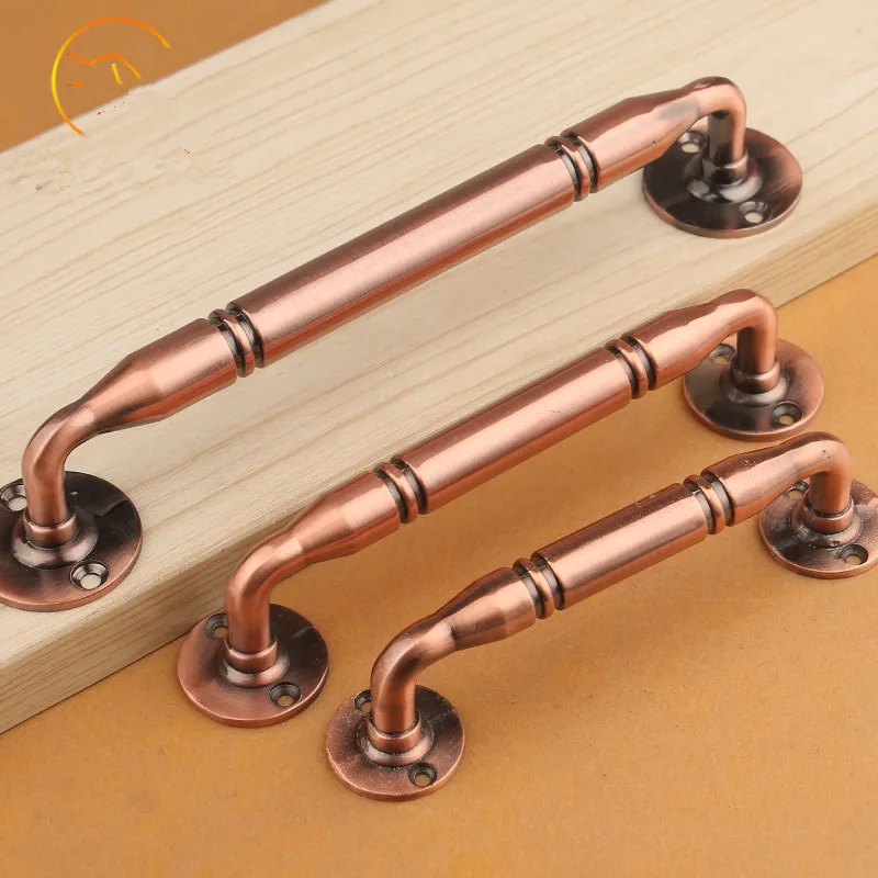 Length 205mm 155mm 128mm red bronze drawer handle antique european