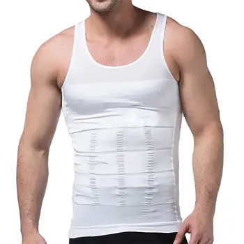 

S-XXXL Men's Slimming Vest Shirt Corset Shirt Shape Comfort Slimming Protective Vest Corset Shaper Tops
