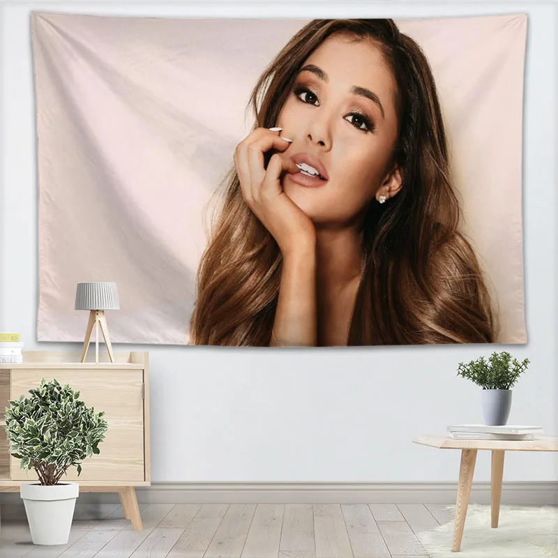 أريانا غراندي قماش مزخرف جداري عهدك نمط اليوغا كنبة مكتب مفرش منقوش للأطفال غرفة كلية المسكن الديكور أريانا غراندي قماش مزخرف جداري عهدك نمط اليوغا كنبة مكتب مفرش منقوش للأطفال غرفة كلية المسكن الديكور