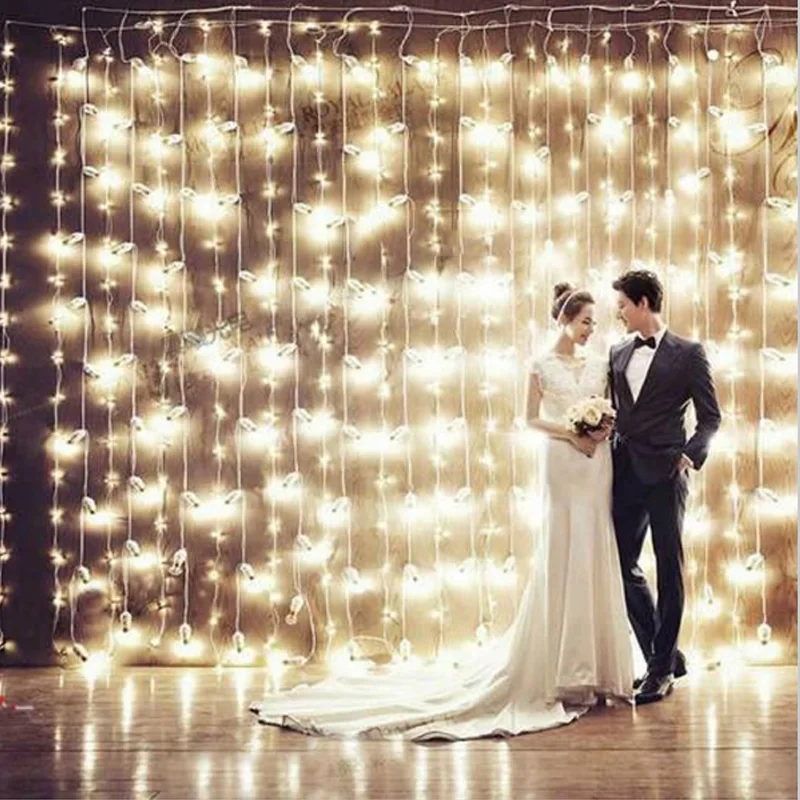 kaslam Led Curtain String 5Mx0.4/0.6M 4.5Mx3M Garland 96Led 300Led Led String For Christmas Wedding Party Holiday Lights kaslam Led Curtain String 5Mx0.4/0.6M 4.5Mx3M Garland 96Led 300Led Led String For Christmas Wedding Party Holiday Lights