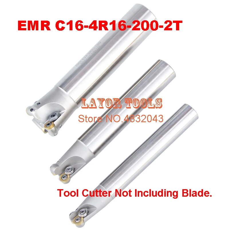 

EMR C16-4R16-200-2T R4 indexable End Mill,Milling tool,R4 Toroidal Cutter For Milling Machine,2F Dia 16mm,For RPMT0802MO Inserts