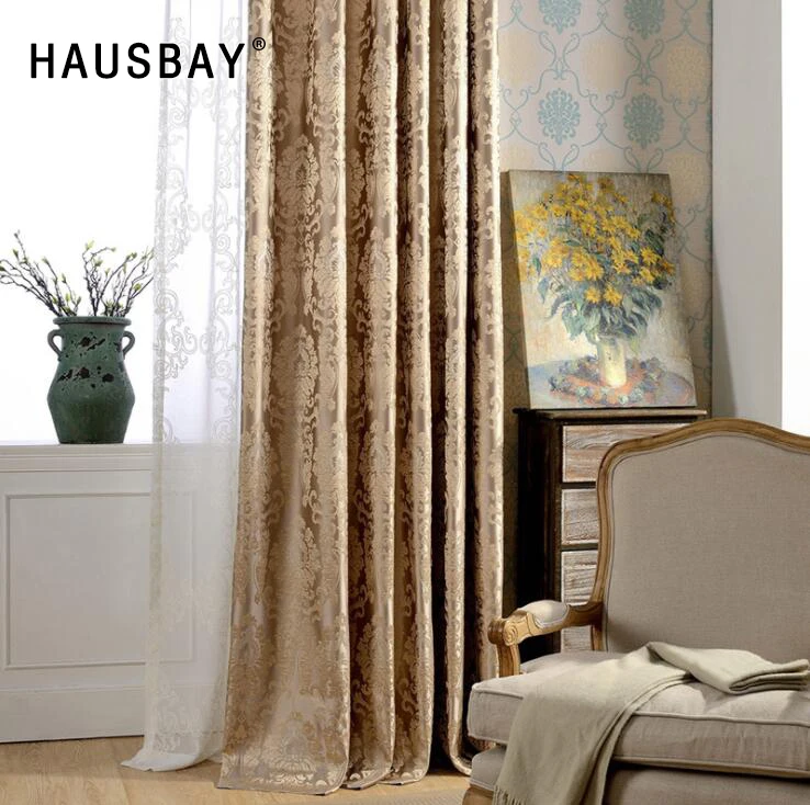 Us 12 89 European Damascus High Gloss Damask Curtains For Living Room Luxury Jacquard Windows Curtain For Bedroom Custom Ct1034 In Curtains From