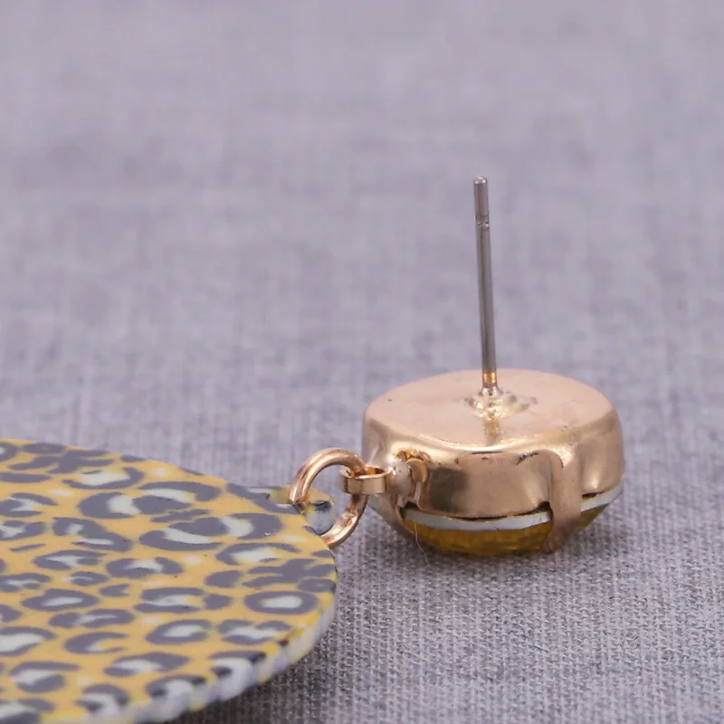 Sehuoran leopard Boho Oorbellen Resin Drop Earrings For Women Round Pendientes Earrings Fashion Jewelry wholesale  (13)