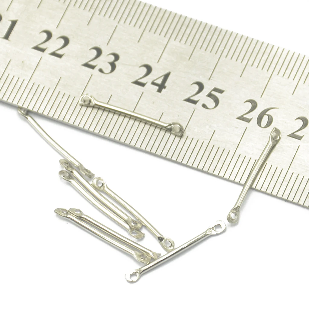 Lot 100 Silver Plated Bar Link Connectors Jewelry Necklace Making 20mm